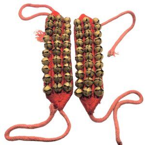 PAIR of Belly Dance Anklets Brass Bell Bollywood Dance Costume Party Anklets